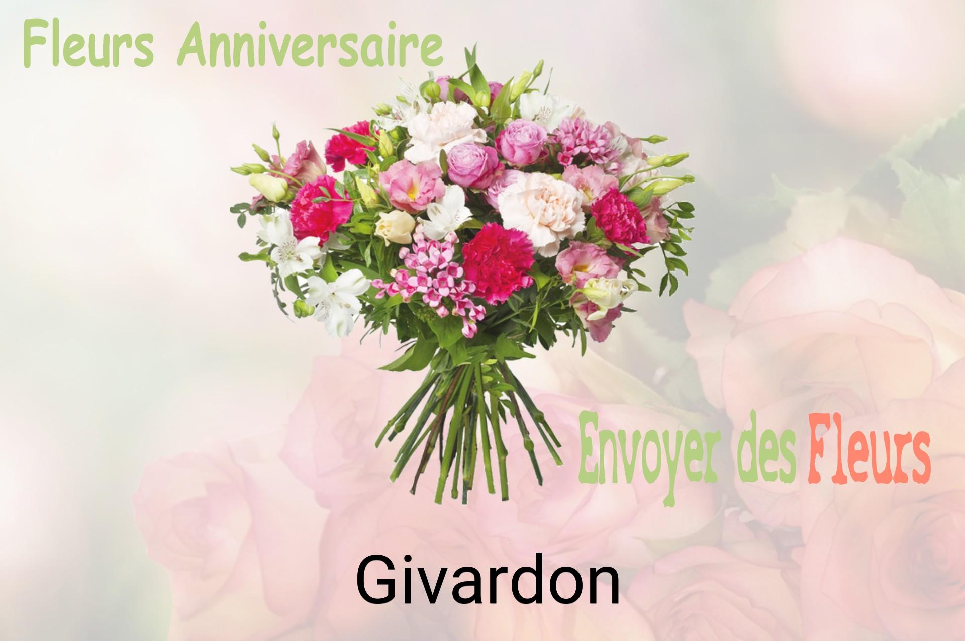 Bouquet de fleurs d’anniversaire livré à Givardon